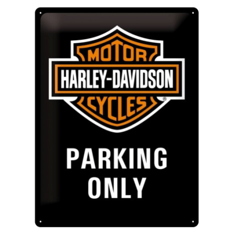 Plechová cedule Harley Davidson - Parking Only, 30x40 cm POSTERSHOP