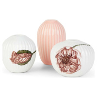 Sada 3 miniaturních porcelánových váz Kähler Design Hammershøi Poppy