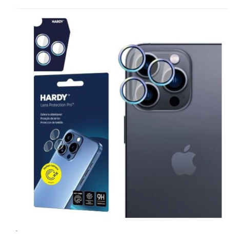 3mk Hardy Lens Protection Pro skla na fotoaparát Apple iPhone 15 Pro duhová