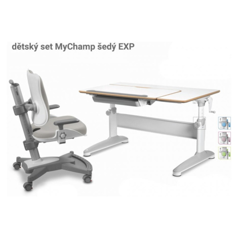 Dětský set Mayer – rostoucí židle MYCHAMP a rostoucí stůl EXPERT, šedý