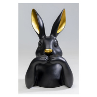 KARE Design Soška Sweet Rabbit - černá, 31cm