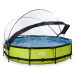Bazén s krytem a filtrací Lime pool Exit Toys kruhový ocelová konstrukce 360*76 cm zelený od 6 l