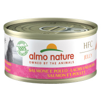 Almo Nature konzervy 24 x 70 g - losos s kuřecím v želé