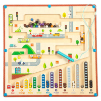 Dřevěné Bludiště S Perem Magnetická Montessori Hra Hračka