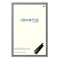 DANTIK rámeček 20 × 30, ALU profil 7002 Šedý leský sklo čiré