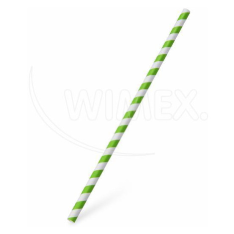 WIMEX s.r.o. Brčka papírová Spirála zelená `JUMBO` Ø8mm x 25cm [100 ks]