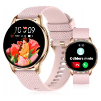 Chytré Hodinky Dámské Hodinky Hovory Vodotěsné Pl Menu Smart Watch Růžové