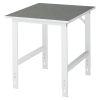 RAU Pracovní stůl, výškově přestavitelný, 760 - 1080 mm, deska z linolea, š x h 750 x 1000 mm, s