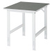 RAU Pracovní stůl, výškově přestavitelný, 760 - 1080 mm, deska z linolea, š x h 750 x 1000 mm, s