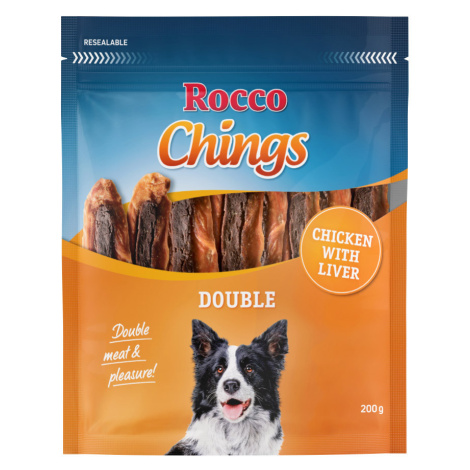 Výhodné balení Rocco Chings Double - Kuřecí & játra 4 x 200 g