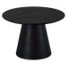 Černý konferenční stolek v dekoru dubu ø 60 cm Tango – Furnhouse