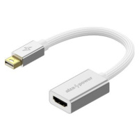 AlzaPower AluCore Mini DisplayPort (M) to HDMI (F) 4K 30Hz stříbrný