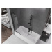 MEXEN/S Velar Dvoukřídlá posuvná vanová zástěna 70 x 150 cm, transparent, černá 896-070-000-01-7