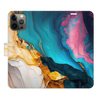 iSaprio Flip pouzdro Colourful Marble pro iPhone 12/12 Pro