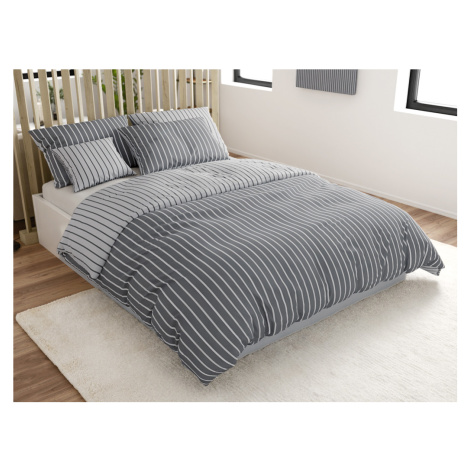 Bavlněné povlečení Caprivi šedé hotelová kapsa Rozměr povlečení: 70 x 90 cm | 140 x 200 cm