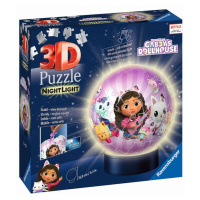 RAVENSBURGER - Puzzle-Ball Gabby’s Dollhouse 72 dílků (noční edice)