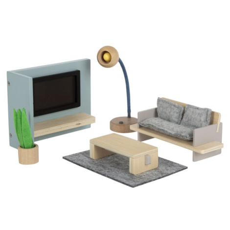 Nábytek pro panenky - Obývací pokoj moderní dřevěný (Small foot) Legler