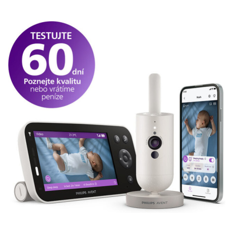 Philips AVENT Chůvička dětská chytrá Premium s překladem pláče, sledováním spánku a dýchání SCD9