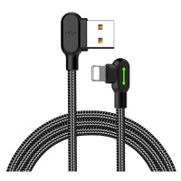 Úhlový kabel USB na Lightning Mcdodo CA-4671 LED, 1,2 m (černý)