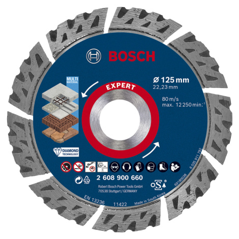 BOSCH Expert 125x22,23mm diamantový řezný kotouč MultiMaterial (2,2 mm)