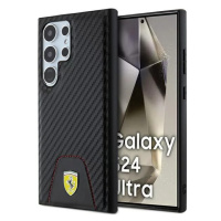 Kryt FerrariFEHCS24LN3PUK S24 Ultra S928 black hardcase Carbon Stitched Bottom (FEHCS24LN3PUK)