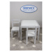DREWEX dětský stůl a dvě židličky bílá/šedá