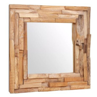Dekorativní zrcadlo teak 60 x 60 cm čtvercové