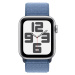 Apple Watch SE (2023) GPS 40mm sportovní provlékací řemínek ledově modrý  Stříbrná