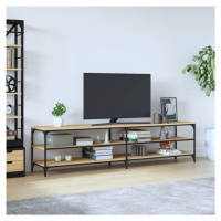 vidaXL TV skříňka dub sonoma 200 x 30 x 50 cm kompozitní dřevo a kov