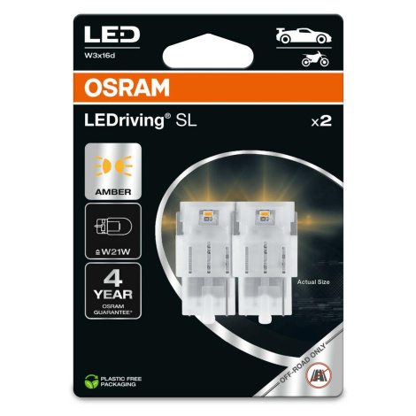 OSRAM LED W21W LEDriving SL Amber 12V blistr 2ks 7505DYP-2BL