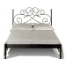 Kovová postel Andalusia kanape Rozměr: 140x200 cm, barva kovu: 6A šedá zlatá pat.