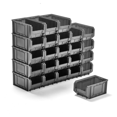 Plastový box APART, 345x205x165 mm, bal. 24 ks, šedý