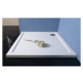POLYSAN AURA sprchová vanička z litého mramoru, čtverec 100x100cm, bílá 60511