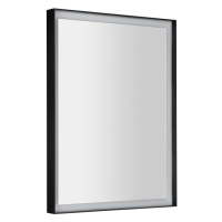SAPHO SORT zrcadlo s LED osvětlením 60x80cm, černá mat ST080