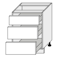ArtExt Kuchyňská skříňka spodní PLATINIUM | D3A 50 Barva korpusu: Bílá