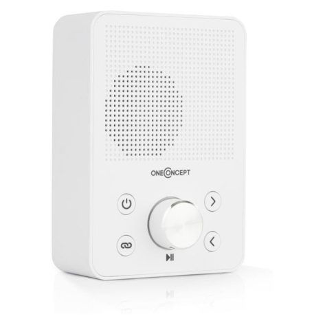 OneConcept Plug+Play FM, rádio do zásuvky, FM tuner, USB, BT, bílé