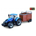 Bburago 1:50 Farm Traktor New Holland s vlečkou pro koně