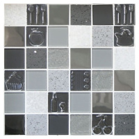 Skleněná mozaika Mosavit Kitchen gris 30x30 cm mat / lesk KITCHENGR