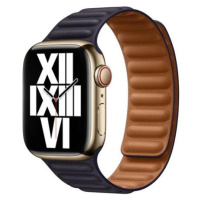 Apple Watch 41/40/38mm inkoustově fialový kožený tah - S/M