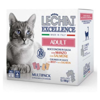 Monge LECHAT EXCELLENCE ADULT hovězí/losos multi pack 12x100g kapsička