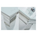 LuxD Designová konzola Rococo 140cm bílá / stříbrná