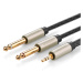 Ugreen audio kabel mini jack 3,5 mm - 2 x jack 6,35 mm 1 m šedý (AV126)