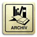 Accept Piktogram "archiv" (80 × 80 mm) (zlatá tabulka - černý tisk)