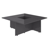 Konferenční stolek vysoký lesk šedý 79,5x79,5x30 cm dřevotříska
