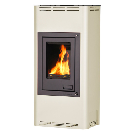 HS FLAMINGO krbová kamna AQUAFLAM 7 s výměníkem manuální regulace krémová