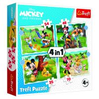 Trefl Puzzle Mickey Mouse: Krásný den 4v1 (35,48,54,70 dílků) -  Trefl