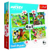 Trefl Puzzle Mickey Mouse: Krásný den 4v1 (35,48,54,70 dílků) - Trefl