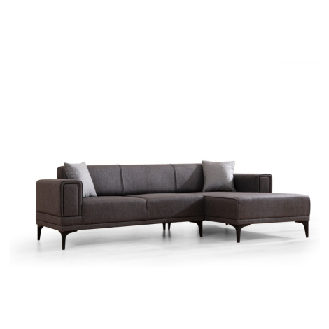Hanah Home Rohová sedací souprava Horizon 250 cm tmavě šedá pravá