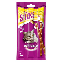 Whiskas křupavé tašticky snacky, 3 x balení - 2 + 1 zdarma! - Sticks bohaté na kuřecí 3 x (14 x 