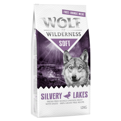 Wolf of Wilderness "Soft - Silvery Lakes" - kuřecí z volného chovu s kachnou - 2 x 12 kg